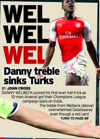 Dış basında Arsenal-G.Saray maçı manşetleri