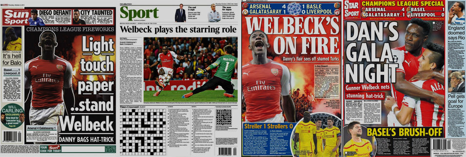 Dış basında Arsenal-G.Saray maçı manşetleri