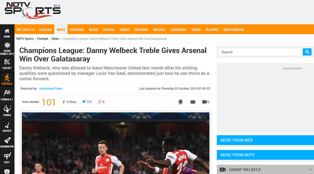 Dış basında Arsenal-G.Saray maçı manşetleri